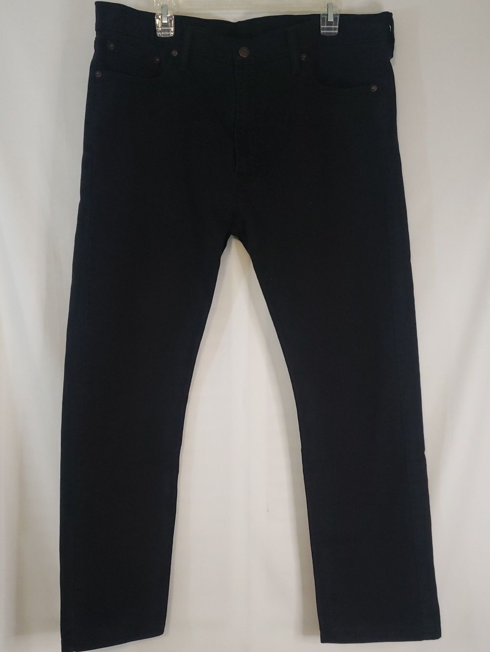 Levi's 513 38x30 Black Straight Leg Jeans